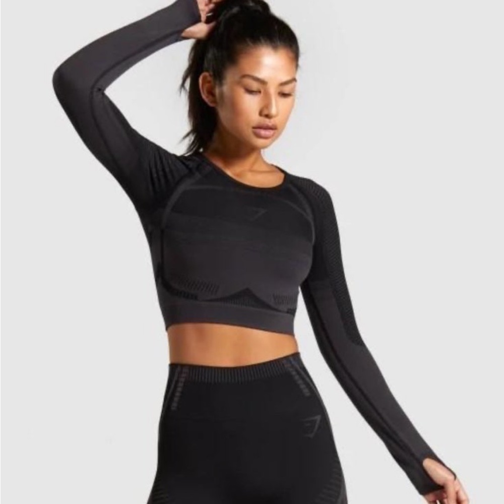 Gymshark Geo Ombré Seamless Crop Top Size Medium